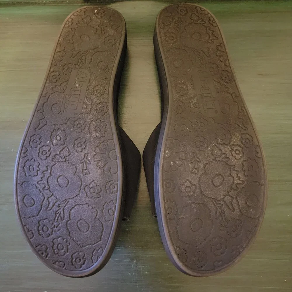 Alegria 40 Slide Sandals LIL 601 Adjustable‎ Strap Black Open Toe Comfort Summer